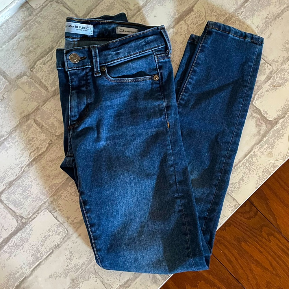 Banana Republic Skinny Ankle Jeans Medium Wash Womens Size 0/25